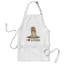 I Love Lions Apron