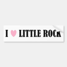 I LOVE LITTLE ROCK BUMPER STICKER
