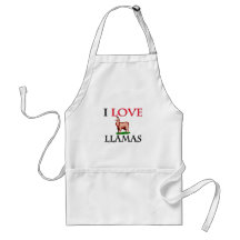 I Love Llamas Aprons