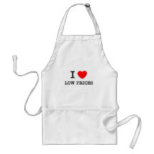 I Love Low Prices Aprons