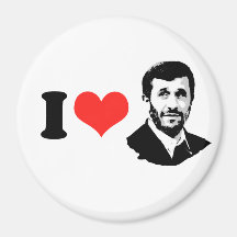 I Love Mahmoud Ahmadinejad Fridge Magnets