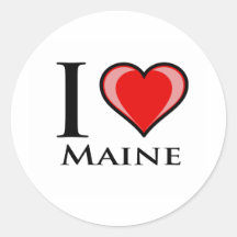 I Love Maine Sticker