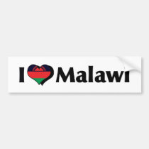 I Love Malawi Flag bumper stickers