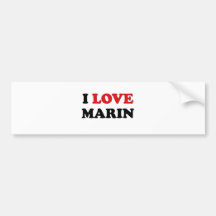 I Love Marin Bumper Stickers