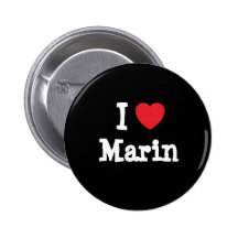 I love Marin heart T-Shirt Buttons