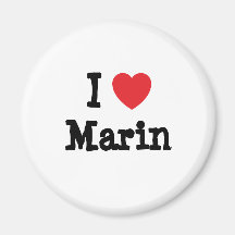 I love Marin heart T-Shirt Magnet