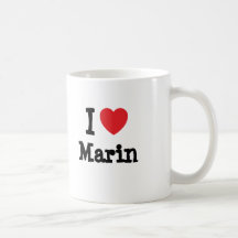 I love Marin heart T-Shirt Mug