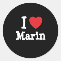 I love Marin heart T-Shirt Stickers