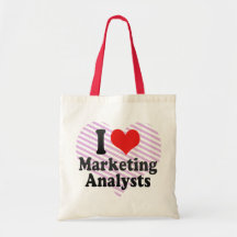 I Love Marketing Analysts Canvas Bags