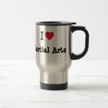 I love Martial Arts heart custom personalised Coffee Mugs