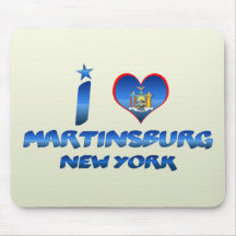 I love Martinsburg, New York Mouse Pads