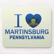 I Love Martinsburg, PA Mouse Pads