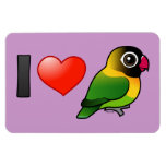 I Love Masked Lovebirds Flexible Magnet