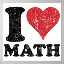 I Love Math Poster