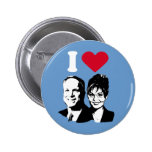 I Love McCain and Palin Button