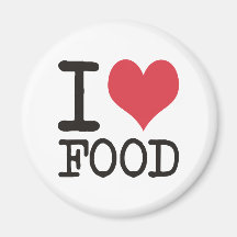I Love Meat Food Fish Producst & Designs! Fridge Magnet