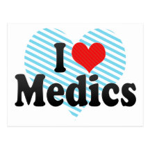 I Love Medics Post Cards
