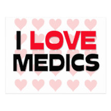 I LOVE MEDICS POSTCARDS