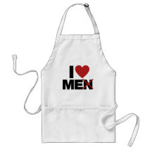 I Love Men Apron