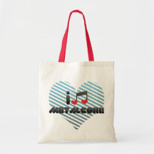 I Love Metalcore Tote Bags