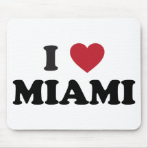 I Love Miami Florida Mouse Pads