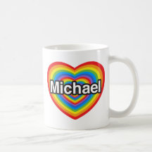 I love Michael. I love you Michael. Heart Coffee Mug