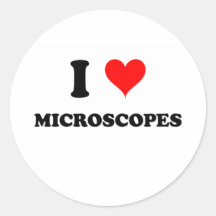 I Love Microscopes Stickers