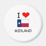 I Love Midland Texas Fridge Magnets
