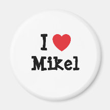 I love Mikel heart custom personalised Refrigerator Magnets