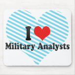 I Love Military Analysts Mouse Pads