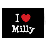 I love Milly heart T-Shirt Card