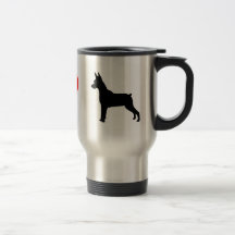 I Love Min Pins Travel Mug
