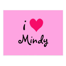 I Love Mindy Post Cards