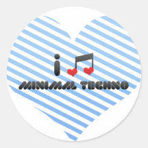 I Love Minimal Techno Sticker