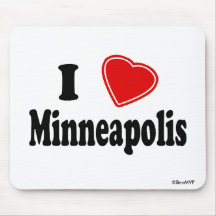 I Love Minneapolis Mouse Pads