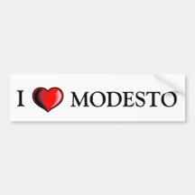 I Love Modesto Bumper Sticker*