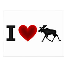 I Love Moose Post Card