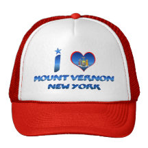 I love Mount Vernon, New York Mesh Hats