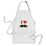 I Love Moustache Aprons