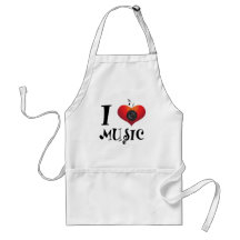 I Love Music Apron