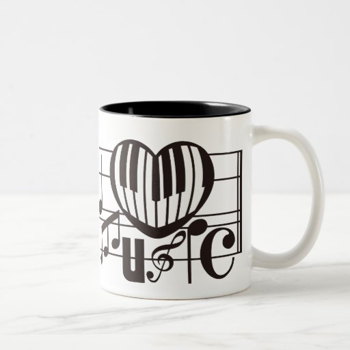 I LOVE MUSIC COFFEE MUGS