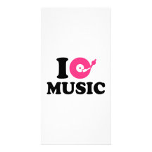 I love music DJ Customized Photo Card