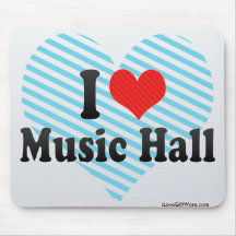I Love Music Hall Mouse Pad