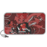 I love music hearts urban vector design mp3 speakers