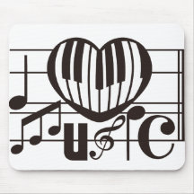 I LOVE MUSIC MOUSE MAT