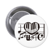 I LOVE MUSIC PINBACK BUTTON