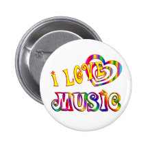 I Love Music Pins