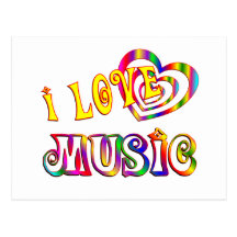 I Love Music Post Card
