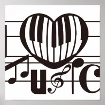I LOVE MUSIC PRINT