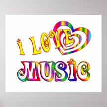 I Love Music Print